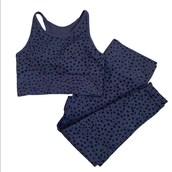Zella Purple Cheetah Workout Set - Picture 1 of 4